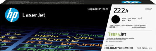 HP 222A Black Original LaserJet Toner Cartridge | Compactible with HP LaserJet Pro 3203, 3288, MFP 3303, MFP 3388 Printer Series