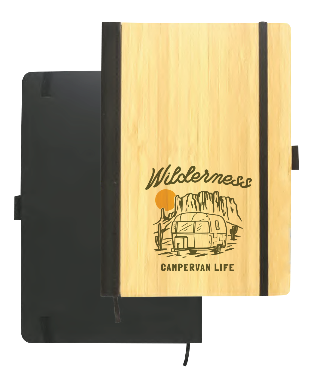 A5 SIZE BAMBOO NOTEBOOK, 3MM / BACKSIDE PU