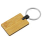 Bamboo and Metal Keychain Rectangle 32mm ( “Your Brand • Your Print • Your Style.” ) All printing available