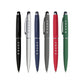 Stylus Metal Pens Rubberized & Twist-action ( “Your Brand • Your Print • Your Style.” ) All printing available