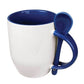Two-Tone Ceramic Mugs with Spoon 11 oz ( “Your Brand • Your Print • Your Style.” ) All printing available