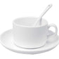 Ceramic Saucer Teacups with Spoon ( “Your Brand • Your Print • Your Style.” ) All printing available