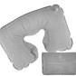Inflatable Neck Pillow with Pouch – Grey ( “Your Brand • Your Print • Your Style.” ) All printing available