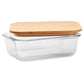 Glass Lunch Box with Bamboo Lid ( “Your Brand • Your Print • Your Style.” ) All printing available