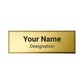 Gold Brass Name Badges with Safety Pin ( “Your Brand • Your Print • Your Style.” ) All printing available