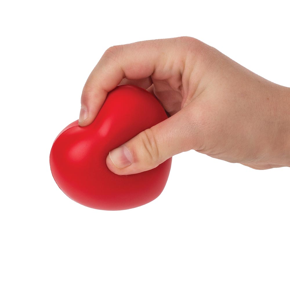 Promotional Heart Shaped Anti-Stress Balls ( “Your Brand • Your Print • Your Style.” ) All printing available