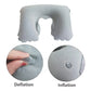 Inflatable Neck Pillow with Pouch – Grey ( “Your Brand • Your Print • Your Style.” ) All printing available