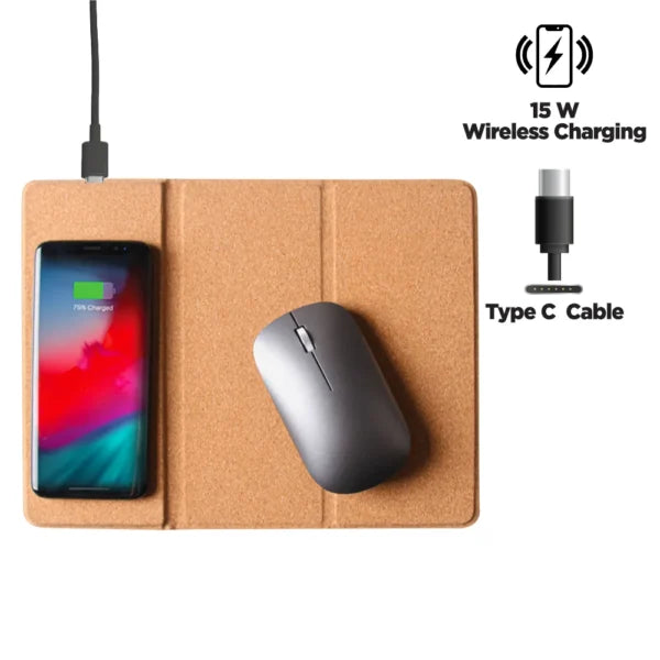 Fast Wireless Charging Mousepad in 15W, Foldable Design Type C ( “Customize It Your Way.” )