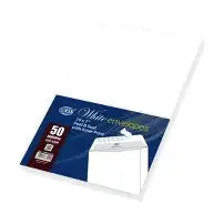 FIS WHITE ENVELOPES A5  50 PCS IN A PACKET 70 GSM