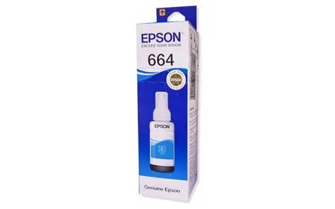 Epson 664 CYAN  Ink Bottles – Genuine Refill Ink for EcoTank Printers
