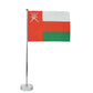 Flag with Metal Pole & Clear Glass Round Base ( “Your Brand • Your Print • Your Style.” ) All printing available