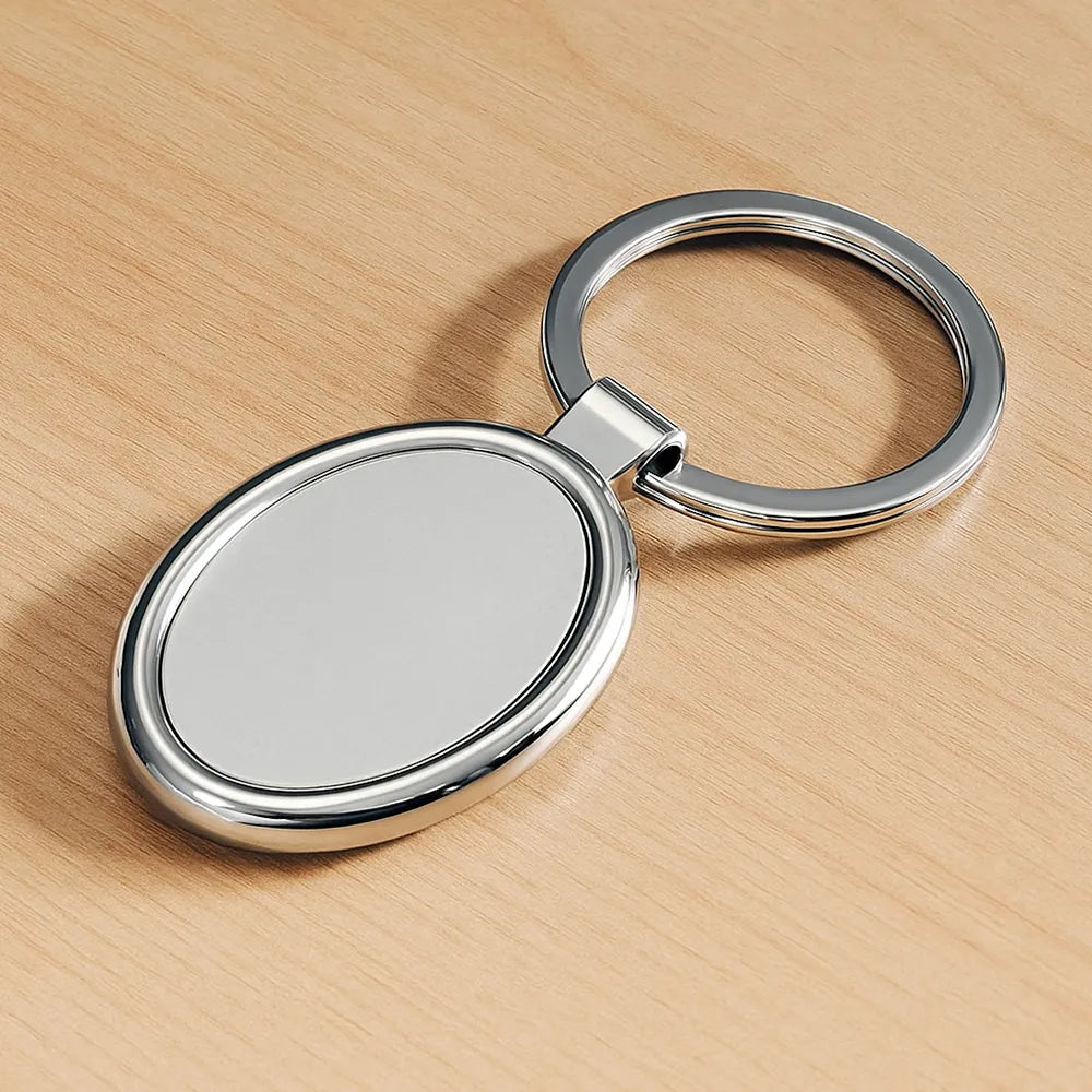 Promotional Oval Metal Keychains ( “Your Brand • Your Print • Your Style.” ) All printing available