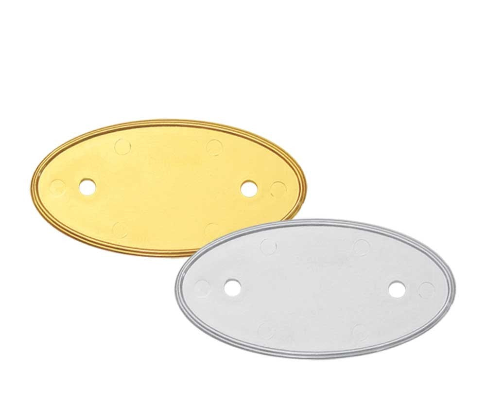 PVC Injected Oval Name Badges ( “Your Brand • Your Print • Your Style.” ) All printing available