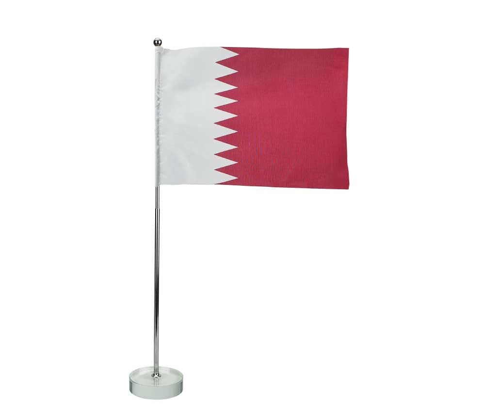 Flag with Metal Pole & Clear Glass Round Base ( “Your Brand • Your Print • Your Style.” ) All printing available