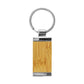 Rectangular Bamboo and Metal Keychains 32mm ( “Your Brand • Your Print • Your Style.” ) All printing available