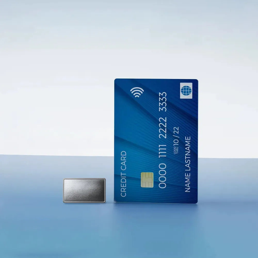 Rectangular Flat Metal Badges with Magnet Attachment ( “Your Brand • Your Print • Your Style.” ) All printing available