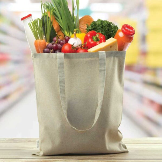 Cotton Shopping Bags with Long Handles ( “Your Brand • Your Print • Your Style.” ) All printing available
