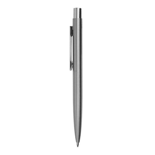 Recycled Stainless Steel Metal Pens, Push Button, Blue Ink ( “Your Brand • Your Print • Your Style.” ) All printing available