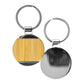 Round Bamboo and Metal Keychains 32mm ( “Your Brand • Your Print • Your Style.” ) All printing available