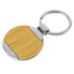 Round Bamboo and Metal Keychains 32mm ( “Your Brand • Your Print • Your Style.” ) All printing available