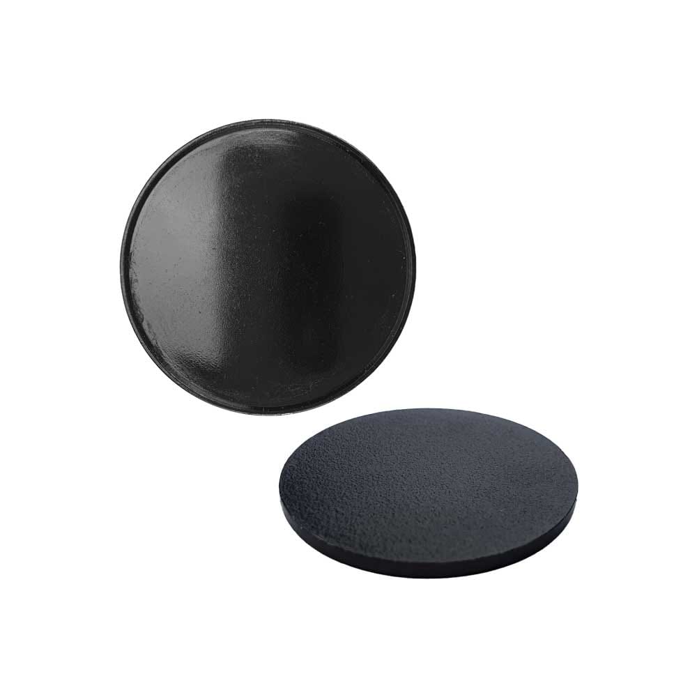 Round Black Metal Badges without Attachment ( “Your Brand • Your Print • Your Style.” ) All printing available