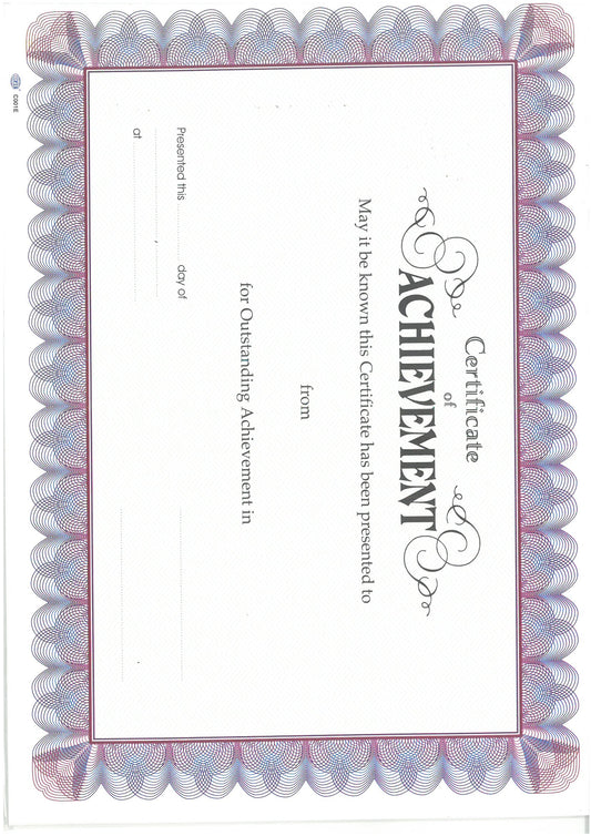 FIS CERTIFICATE PAPER  10 PCS IN PACKET