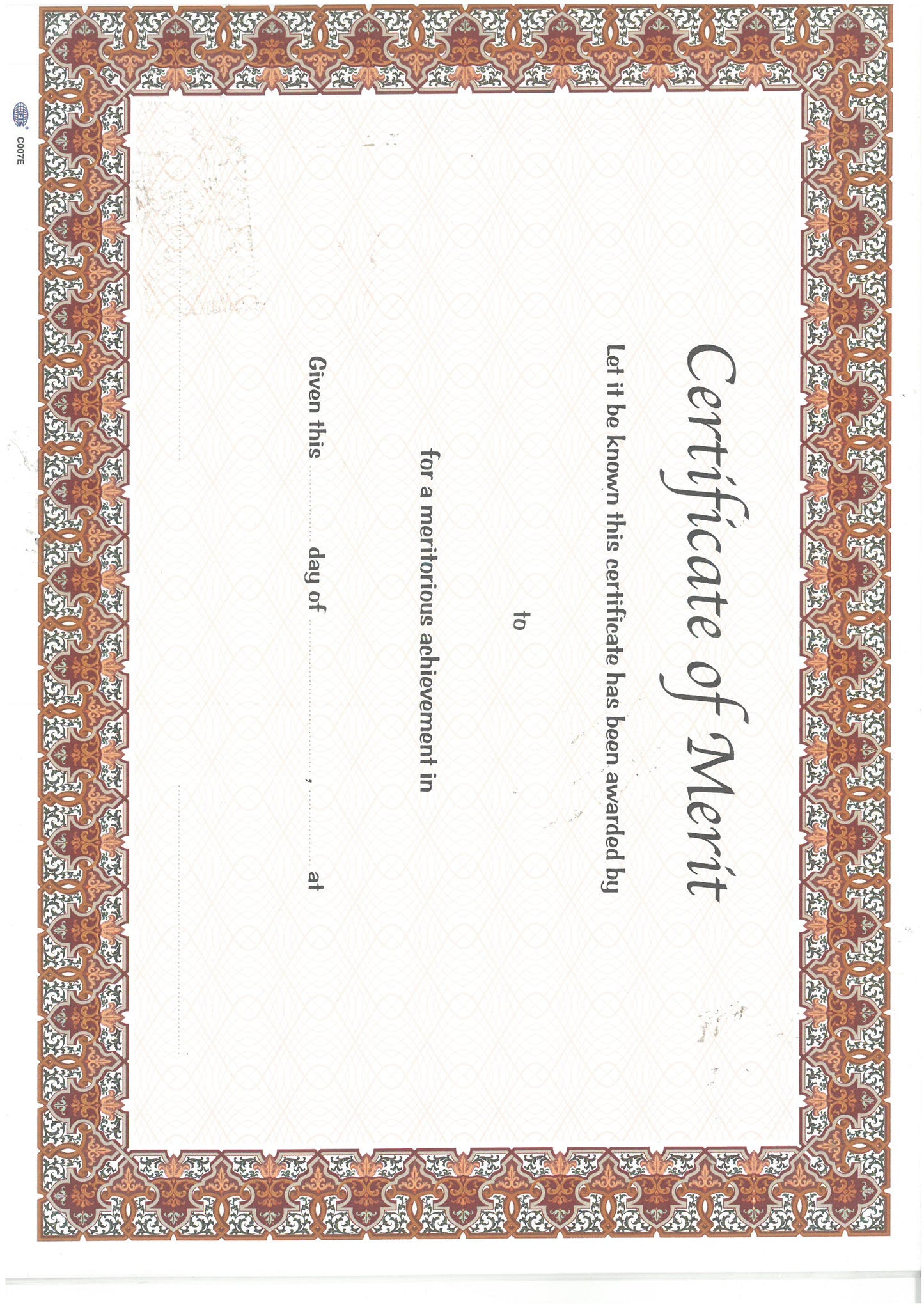 FIS CERTIFICATE PAPER  10 PCS IN PACKET
