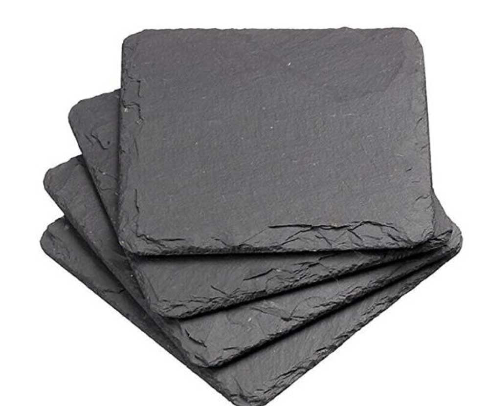 Square Slate Coaster ( “Your Brand • Your Print • Your Style.” ) All printing available