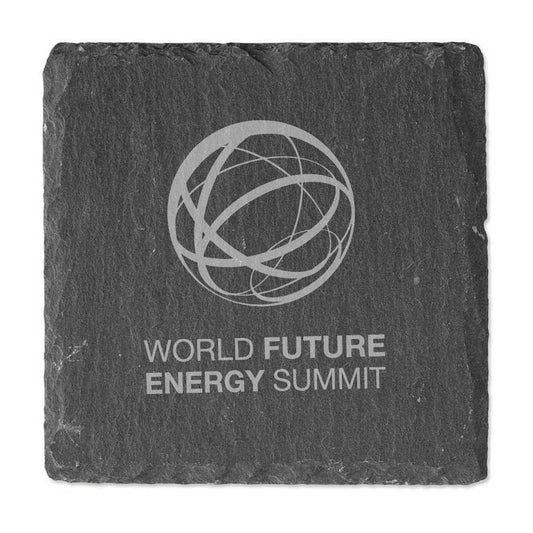 Square Slate Coaster ( “Your Brand • Your Print • Your Style.” ) All printing available