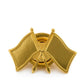 Twin Flag Metal Badges Golden Imprint Your Country Flag ( “Your Brand • Your Print • Your Style.” ) All printing available
