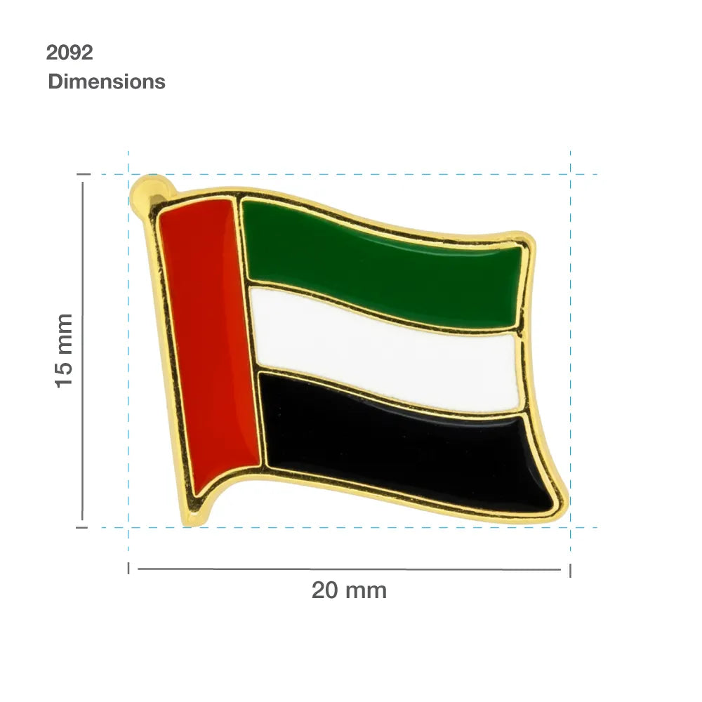 UAE Flag Design Badges with Magnet Attachment ( “Your Brand • Your Print • Your Style.” ) All printing available