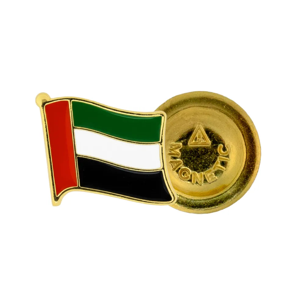 UAE Flag Design Badges with Magnet Attachment ( “Your Brand • Your Print • Your Style.” ) All printing available