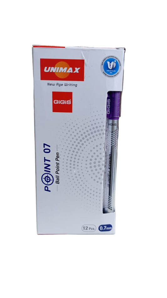 GIGIS UNIMAX BALL POINT PEN BLUE INK 12PC