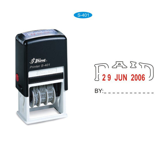 SHINY PAID STAMP WITH DATE S-401