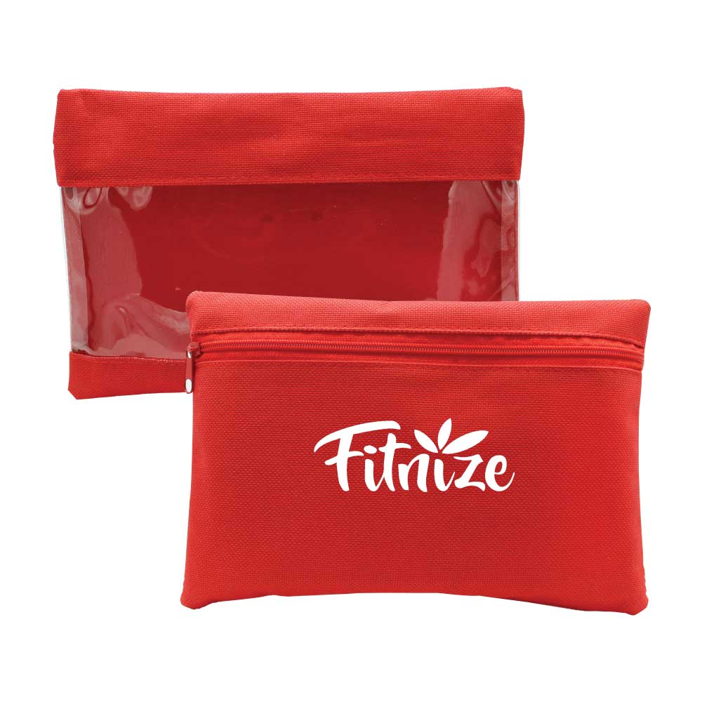 Zipper Pouch with Transparent Window ( “Your Brand • Your Print • Your Style.” ) All printing available